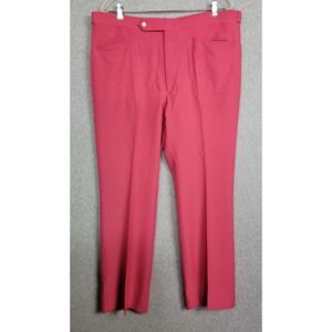 Vintage Jaymar Sansabelt Mark Scot Pink Slacks Mens Beltless Trousers Retro 38